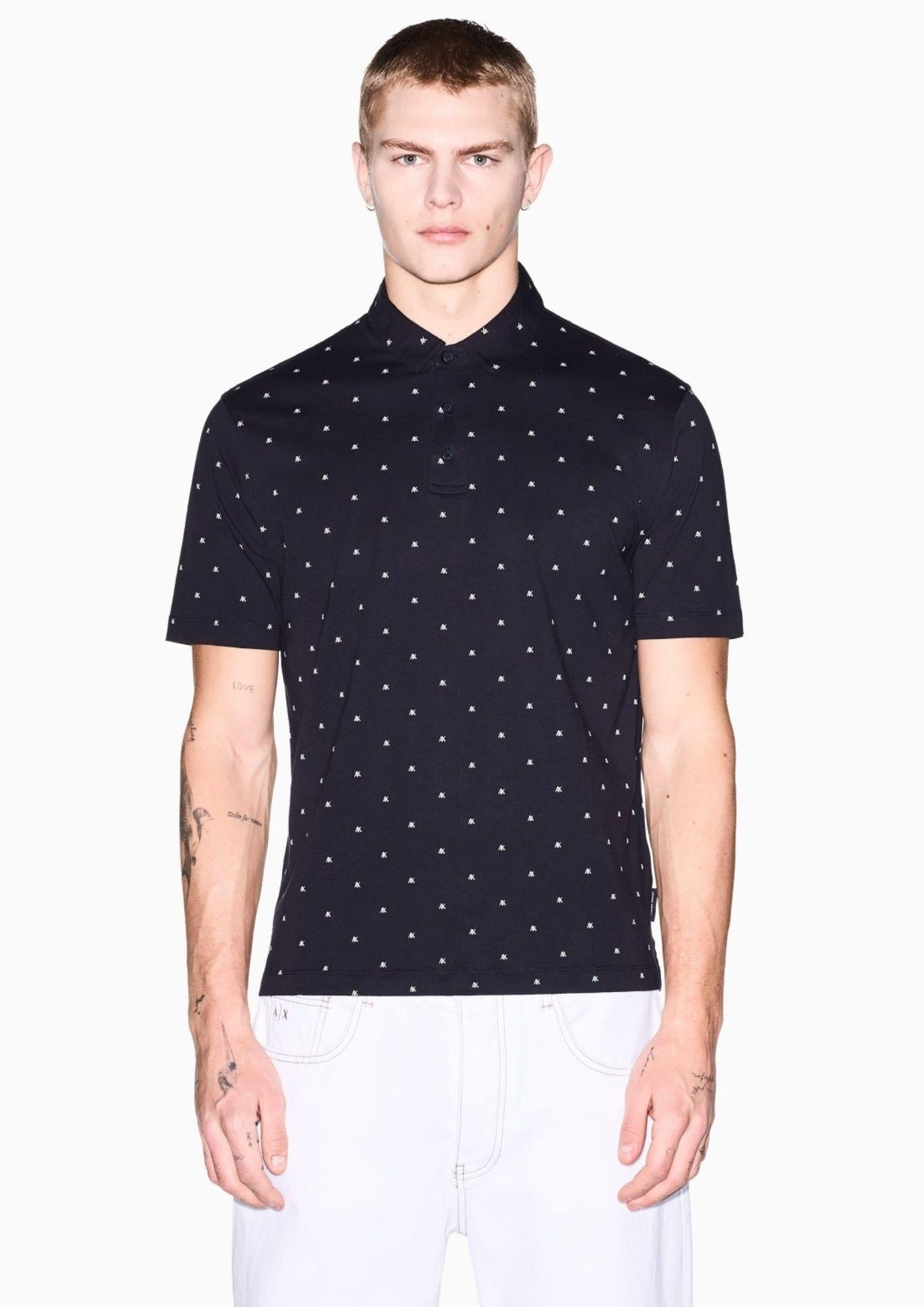 Armani Exchange Polo Uomo Blu XM000735 AF10356 FB434 ARMANI EXCHANGE 