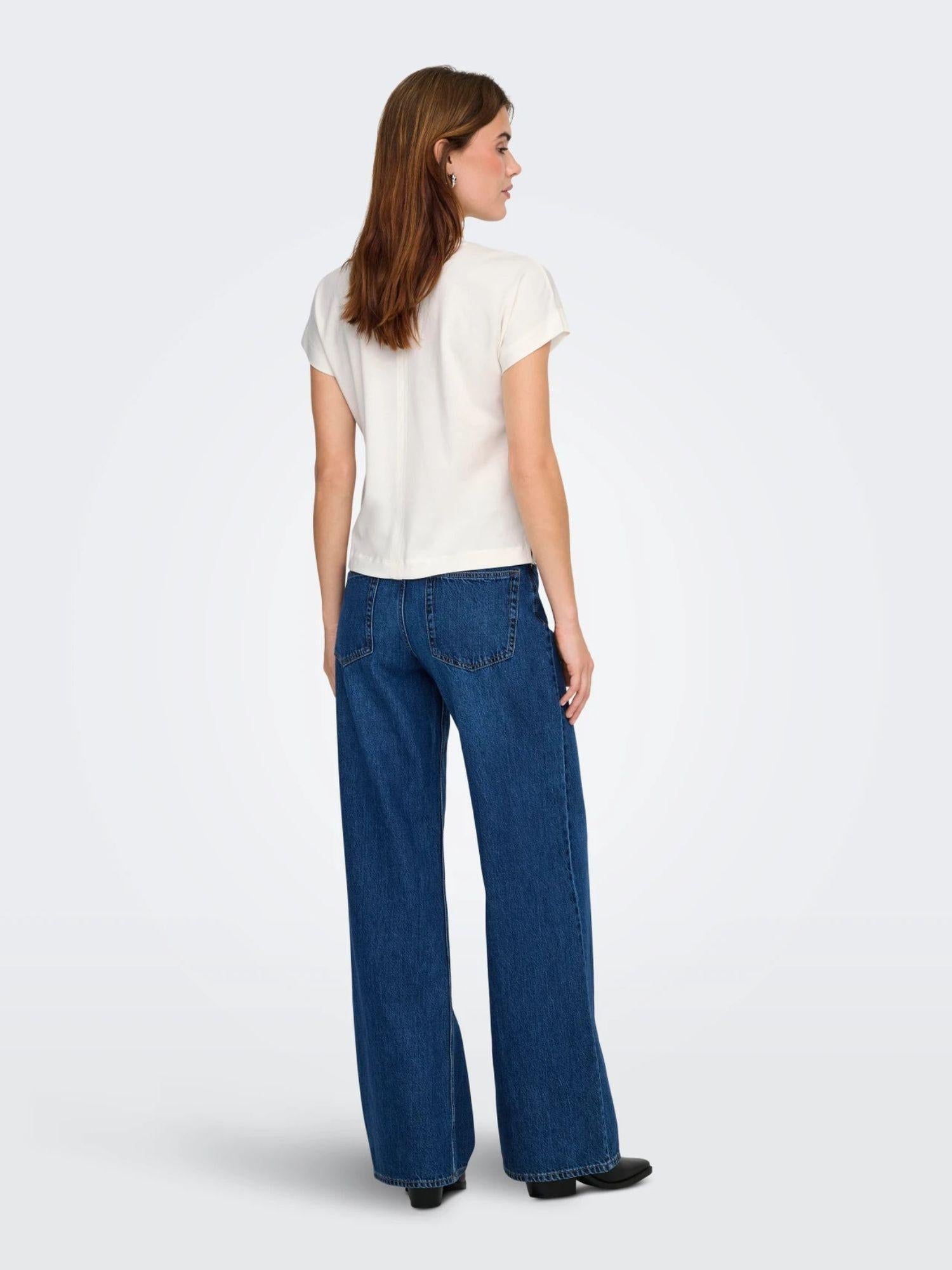 Only T-Shirt Donna Bianco Onlerica 15308926 Cloud Dancer ONLY 