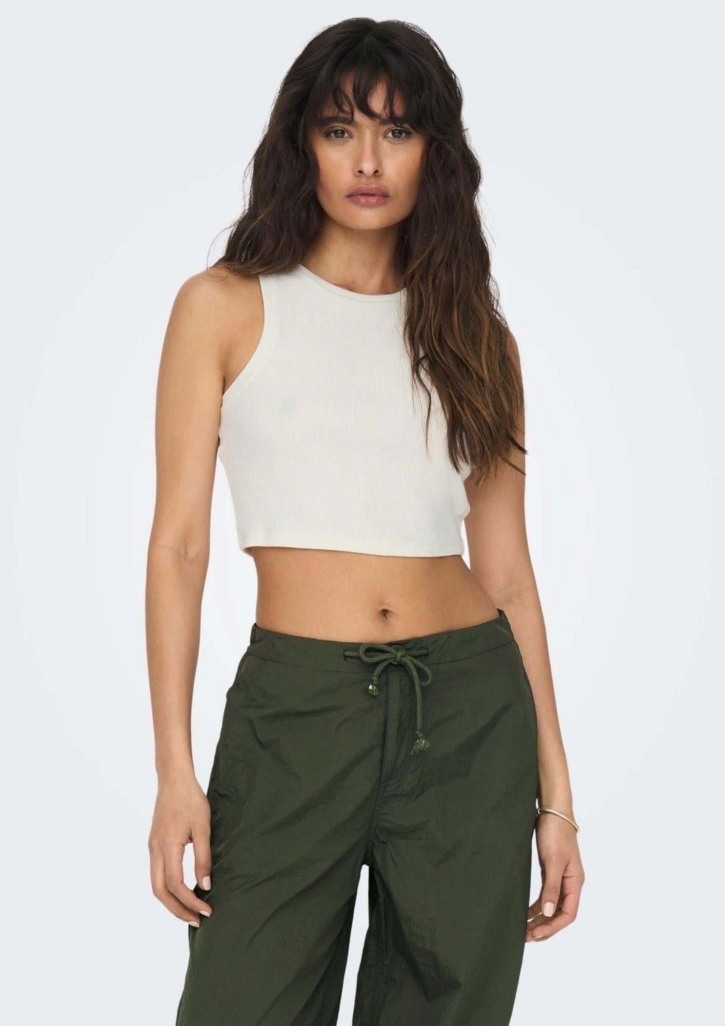 Only Top Donna Vilma Bianco 15282771 Cloud Dancer ONLY 