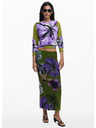 Desigual Gonna disegnata da Mr. Christian Lacroix Donna Verde 25WWFK03 4010 DESIGUAL 