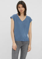 Vero Moda Top Donna Filli Blu 10247666 China Blue VERO MODA 