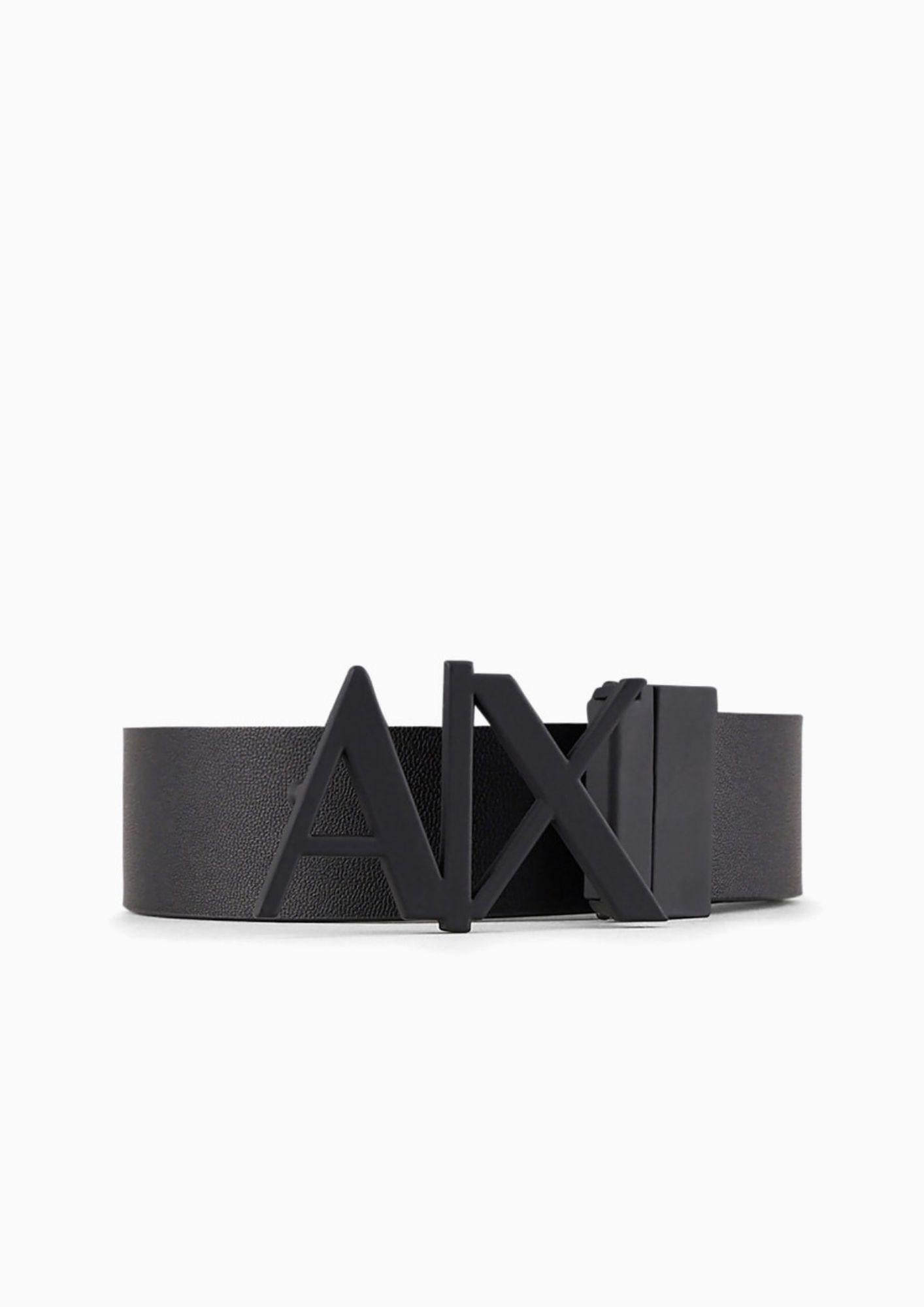 Armani Exchange Cintura Uomo Nera Logo Nero 951017 CC505 61120 ARMANI EXCHANGE 