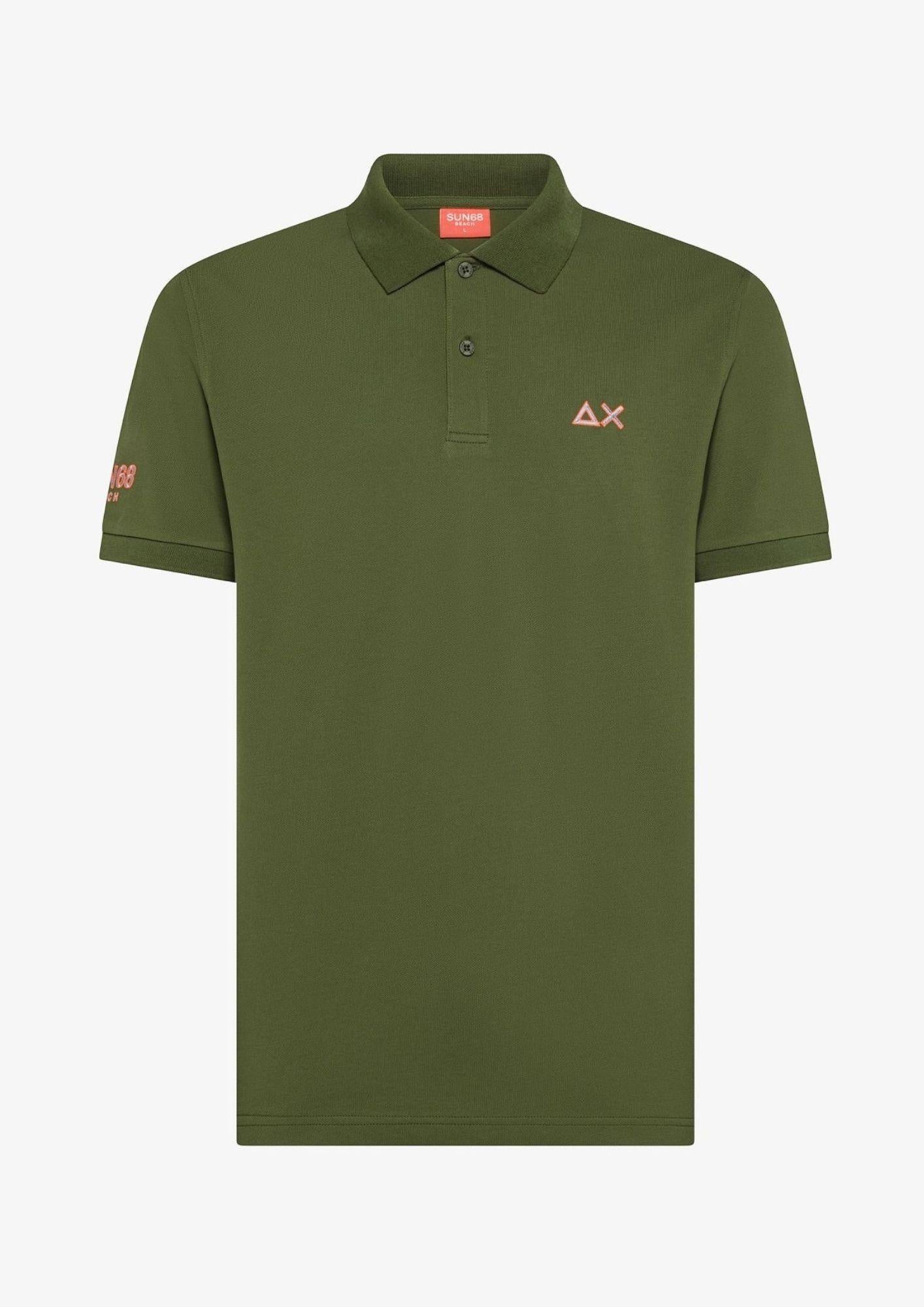 Sun68 Polo Uomo Verde Scuro A36150 37 SUN68 