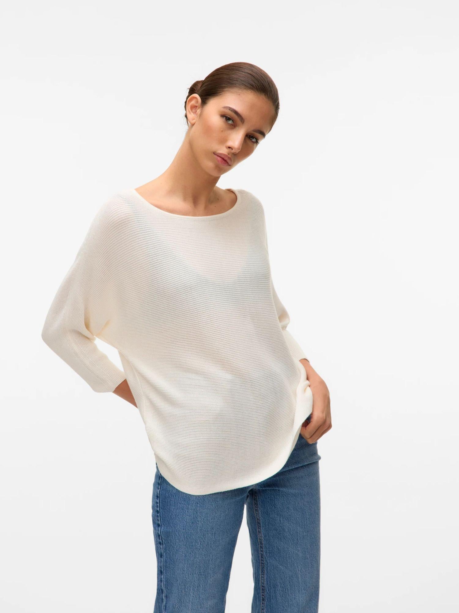 Vero Moda Maglia Donna Bianco VMNora 10281013 Snow White VERO MODA 