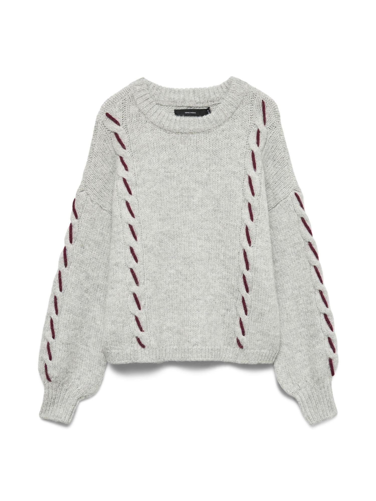 Vero Moda VMILINA Maglione Donna Light Grey Melange 10334866 Light Grey Melange VERO MODA 