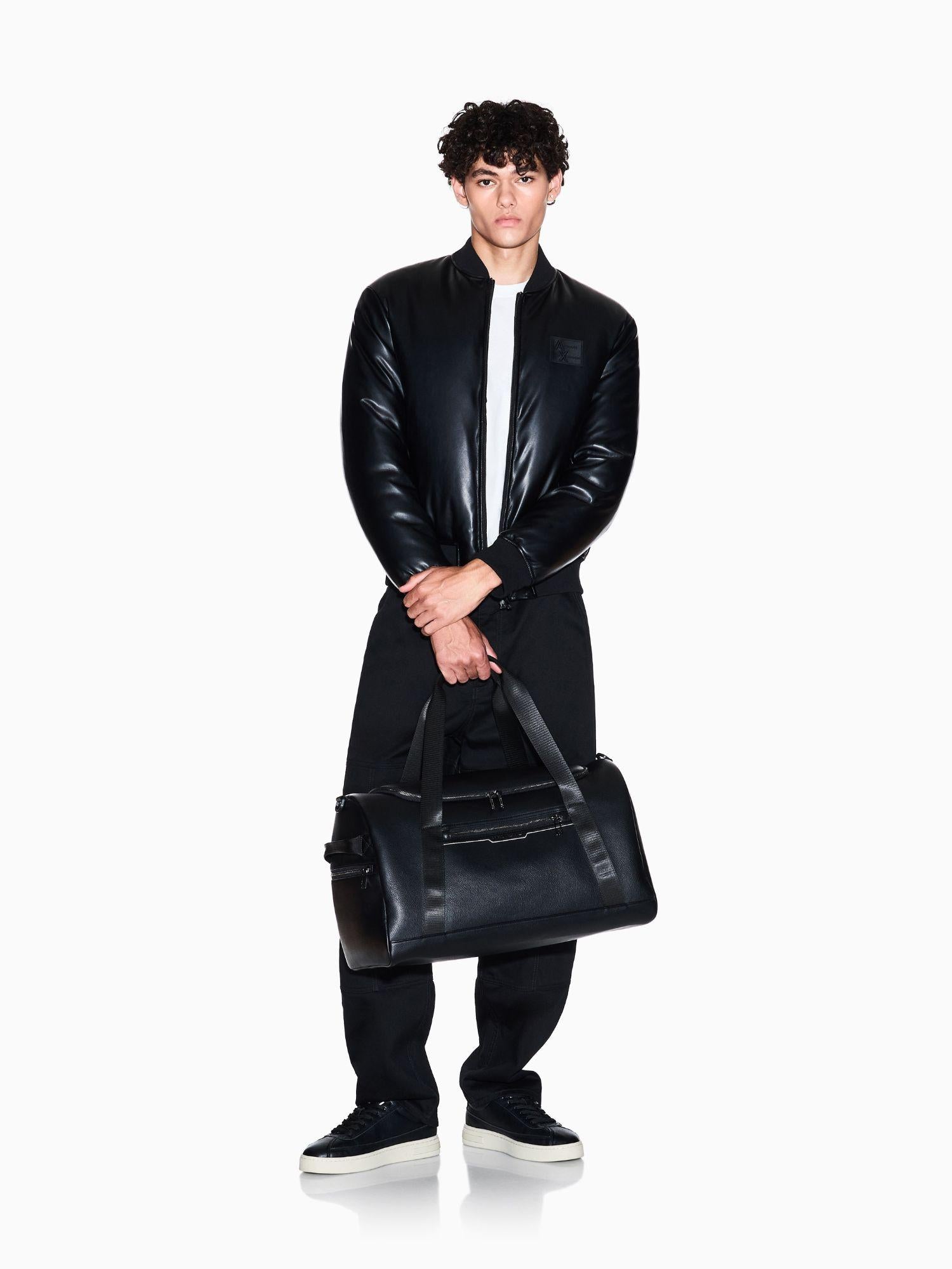 Armani Exchange Giacca bomber tessuto lucido Uomo Nero XM001104 AF16647 UC001 ARMANI EXCHANGE 