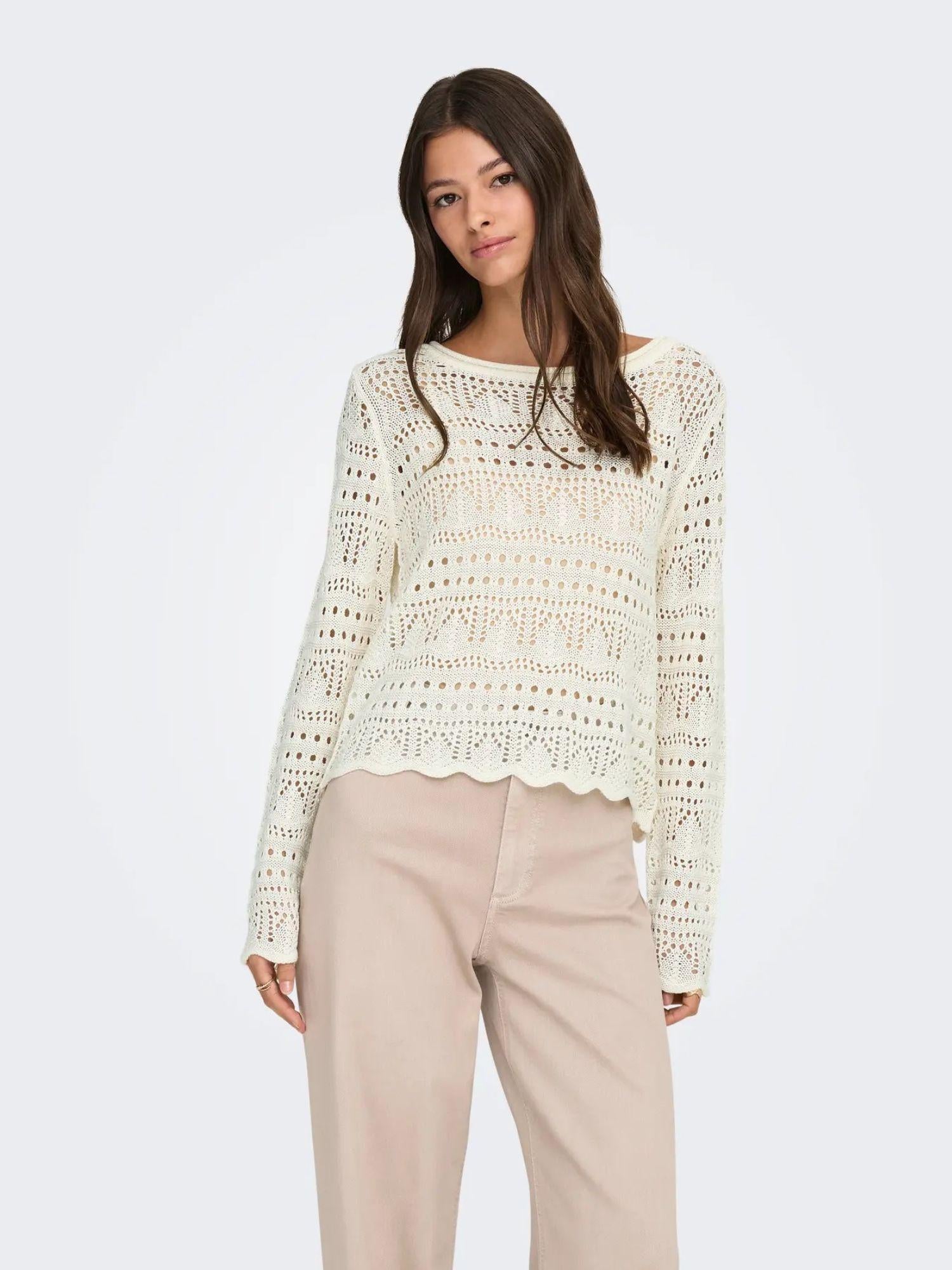Jacqueline De Yong Maglia Donna Eggnog Jdysun 15287384 Eggnog JACQUELINE DE YONG 