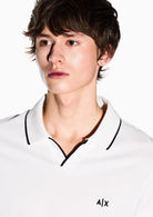 Armani Exchange Polo Uomo Bianco Crema XM002401 AF10366 U0009 ARMANI EXCHANGE 