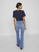 Vila Pantaloni a Zampa Donna Light Blue Vibetty 14105100 Light Blue Denim VILA 