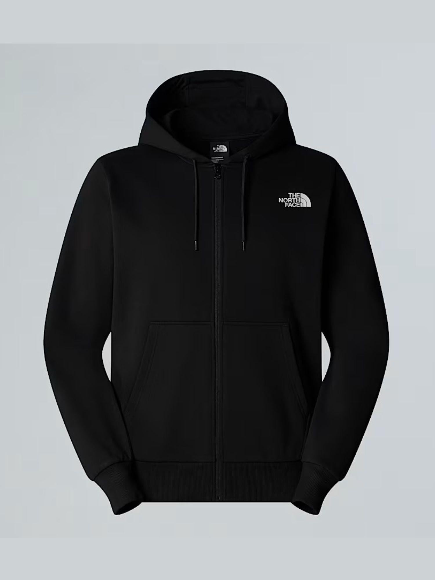 The North Face Felpa Uomo Simple Dome Con Cappuccio e Cerniera Integrale Nero NF0A89FD JK3 THE NORTH FACE 