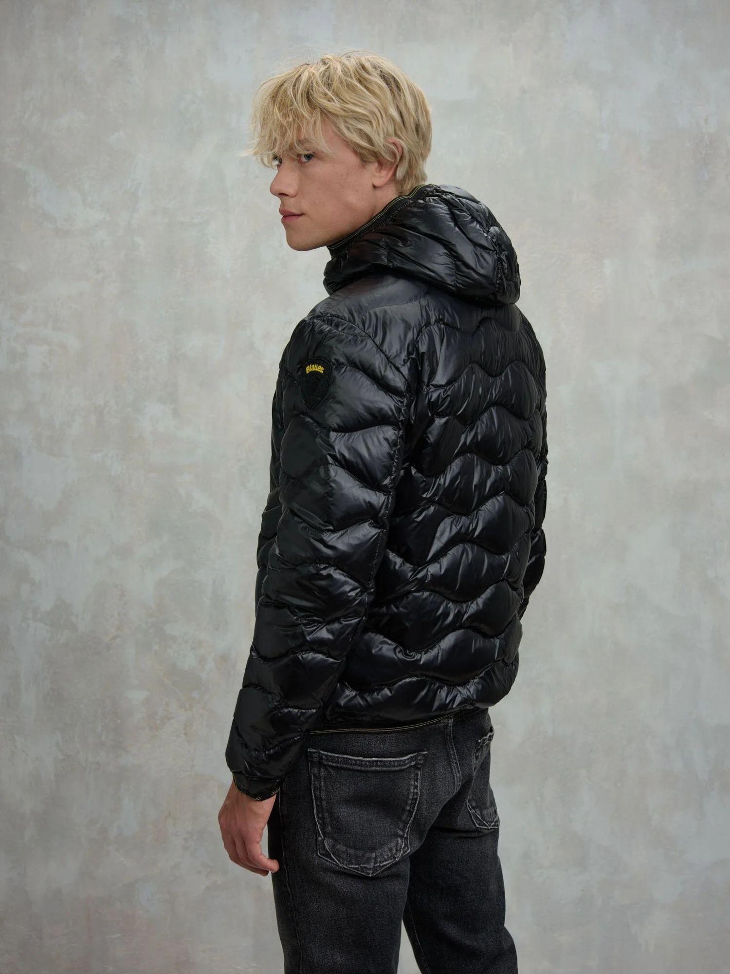 Blauer Piumino ad onde Wave Uomo Nero BLUC03074 6355 999 BLAUER 
