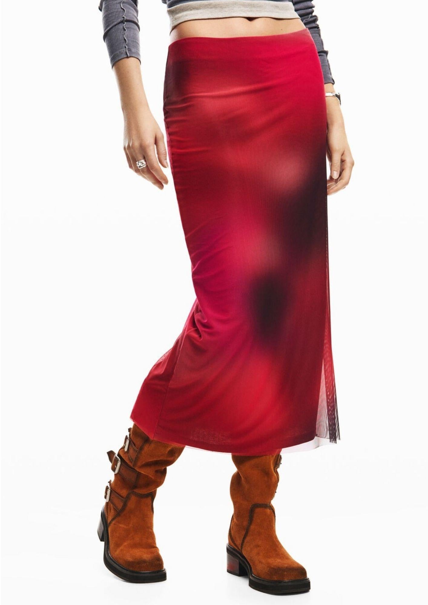 Desigaul Gonna Donna Falasmee Rossa 26SWFK02 3098 DESIGUAL 