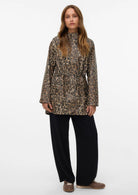 Vero Moda Giubbino Donna Malou Marrone Animalier 10330969 Irish Cream VERO MODA 