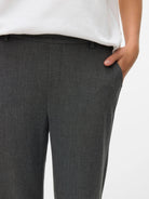 Vero Moda VMMAYA Pantaloni Vita media Donna Nero grey melange 10331956 Black GREY MELANGE VERO MODA 