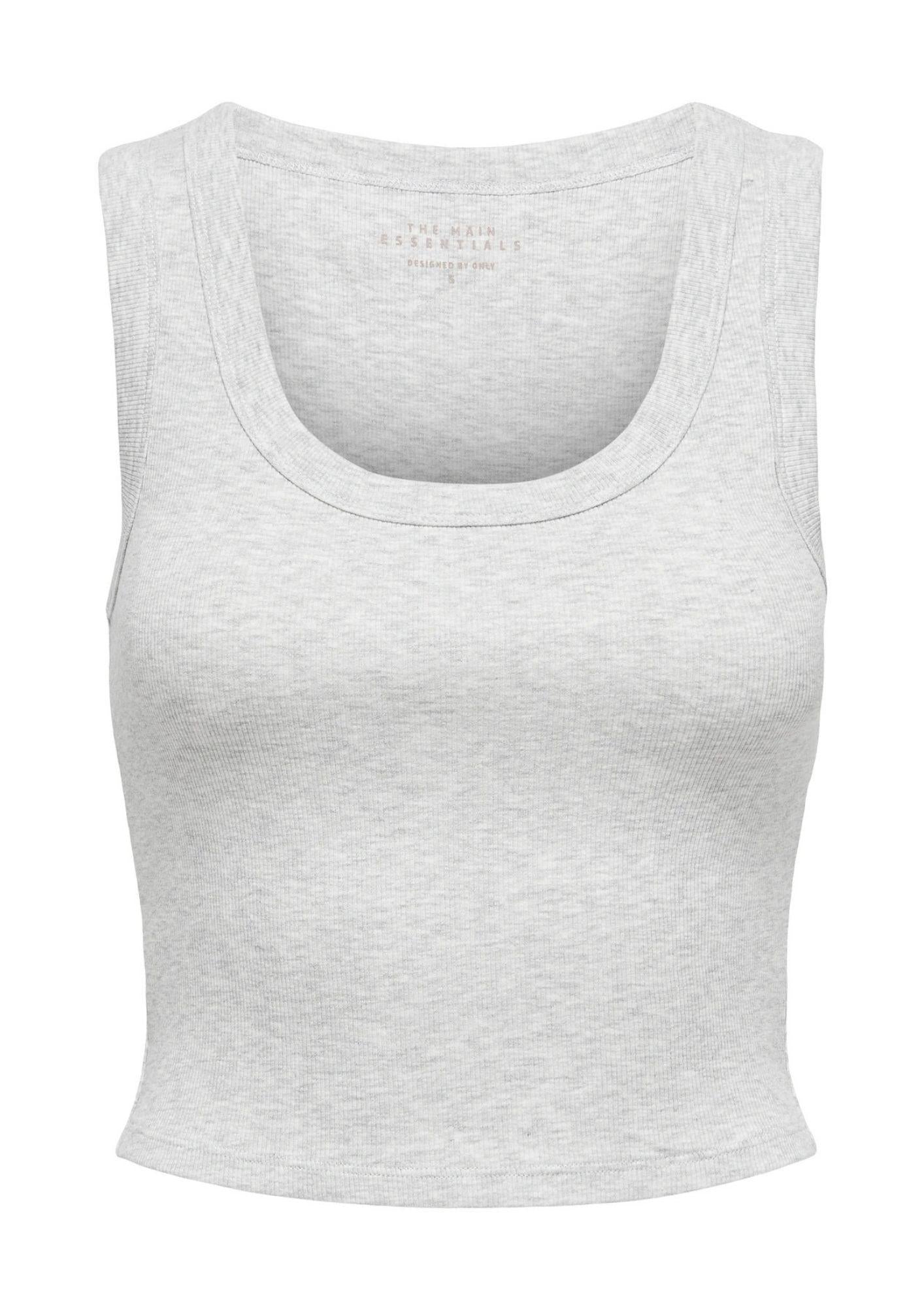Only Canotta Donna Easy Grigio Chiaro 15315571 Light Grey Melange ONLY 