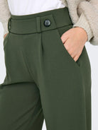 Jacqueline De Yong Pantaloni Donna Wide Fit Kambaba Jdygeggo 15208430 Kambaba BLACK BUTTONS JACQUELINE DE YONG 