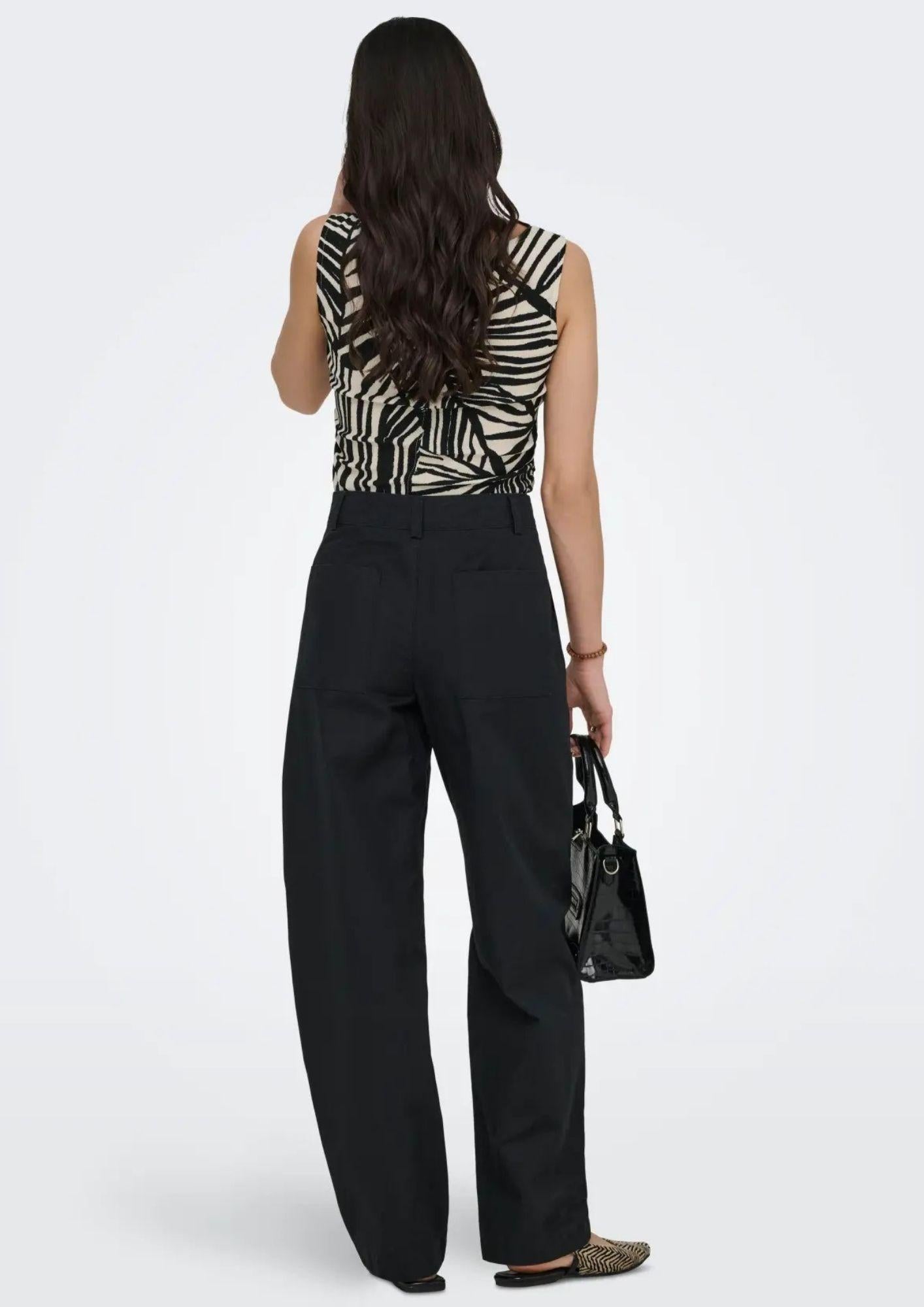 Jacqueline De Yong Pantalone Donna Nero 15367918 Black JACQUELINE DE YONG 