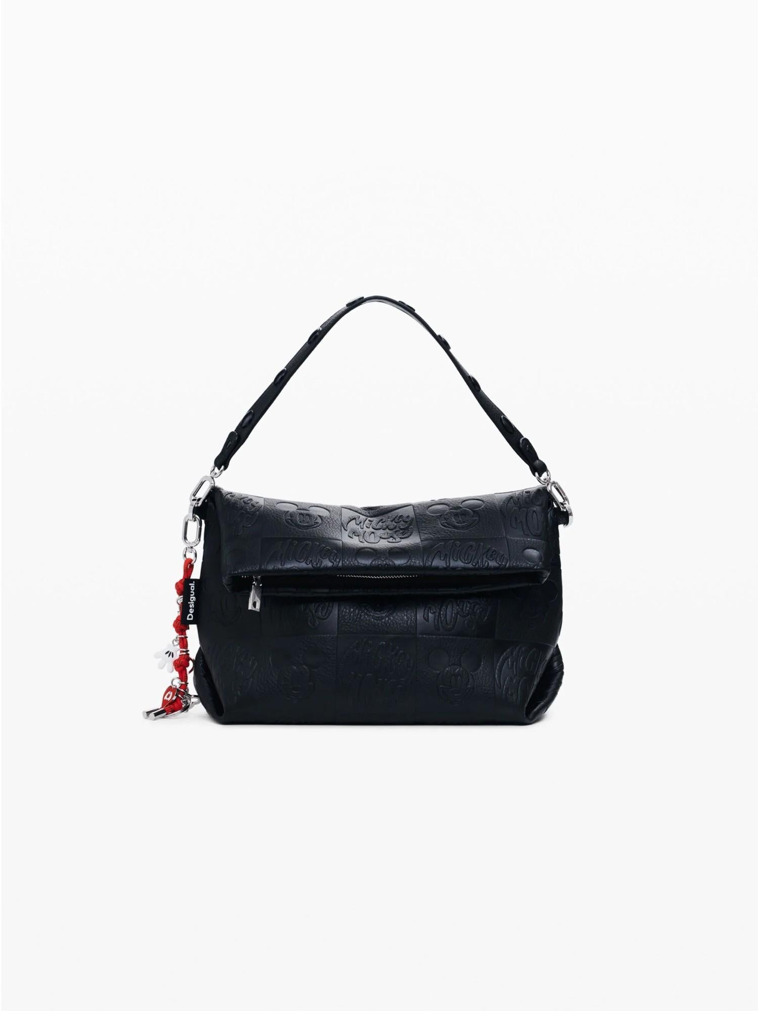 Desigual Borsa a tracolla effetto pelle Mickey media Donna Nero 25WAXP21 2000 DESIGUAL 