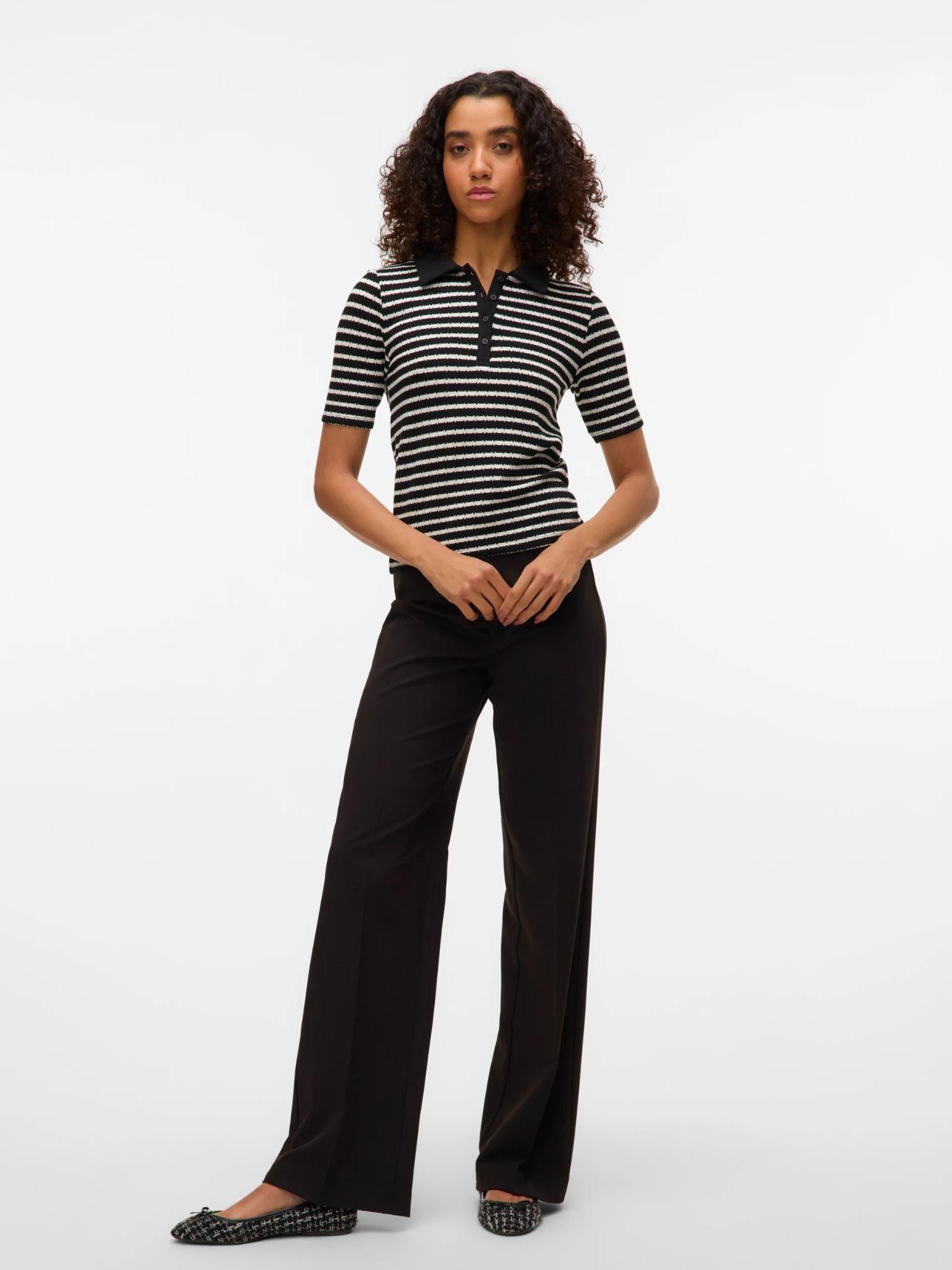 Vero Moda Pantaloni Donna Nero VMTexas 10334103 Black VERO MODA 