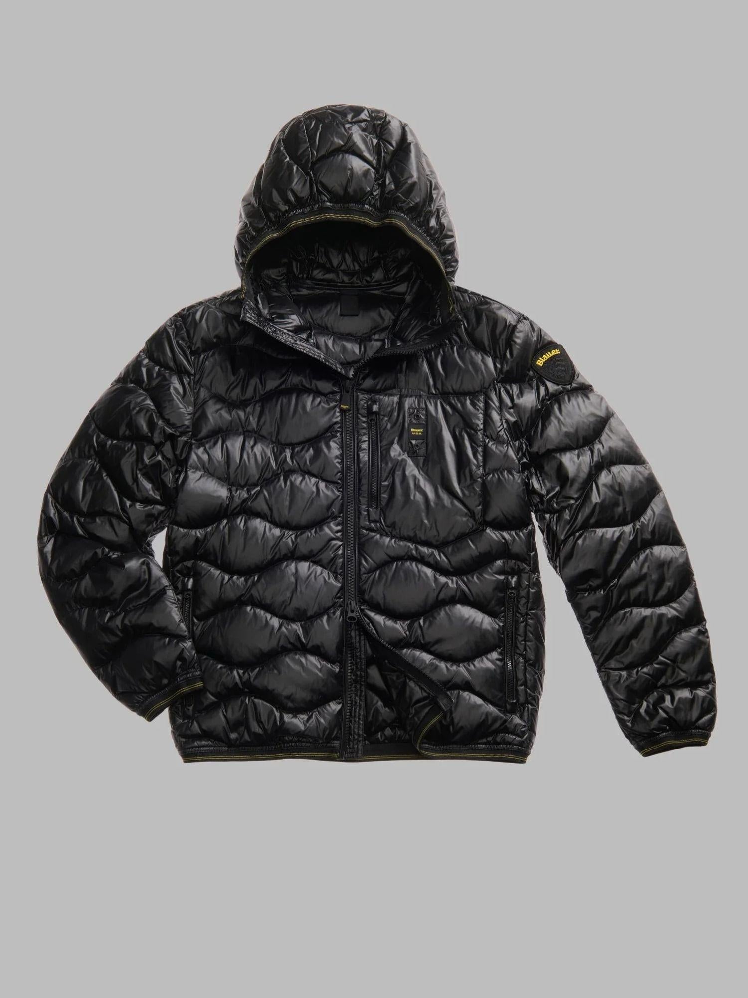 Blauer Piumino ad onde Wave Uomo Nero BLUC03074 6355 999 BLAUER 
