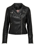 Only ONLGEMMA Giacca in finta pelle Donna Nero 15153079 Black ONLY 