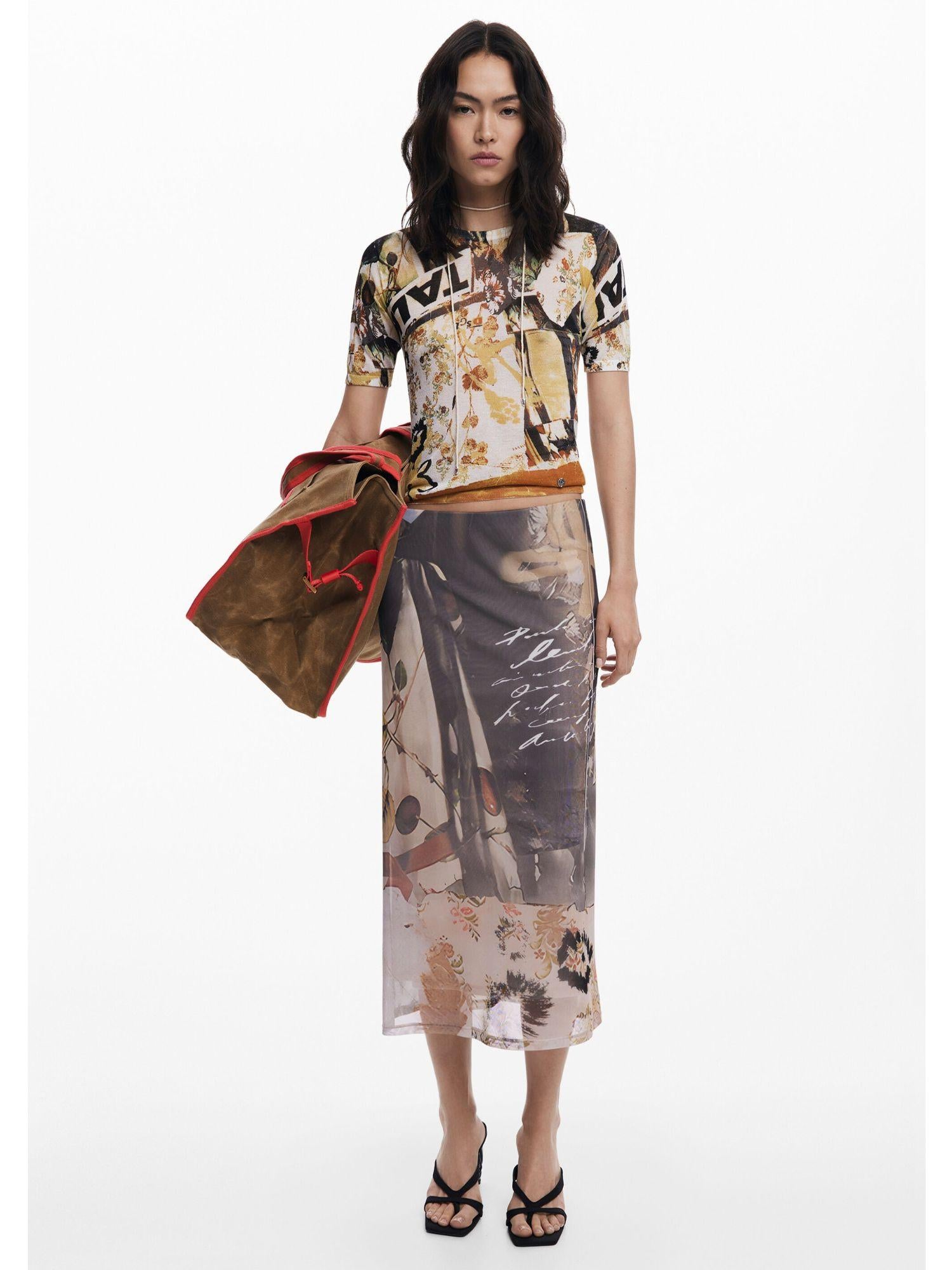 Desigual Gonna in tulle collage Donna 25WWFK05 2002 DESIGUAL 