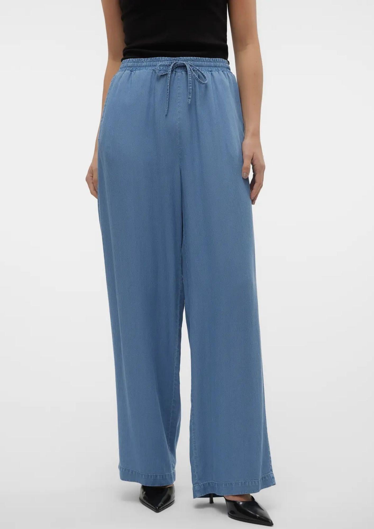 Vero Moda Pantalone Donna Bree Blu Medio Denim 10304898 Medium Blue Denim VERO MODA 