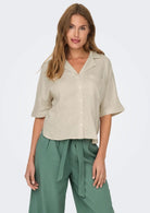 Only Camicia Donna Bruxelles Grigio Luna 15314215 Moonbeam ONLY 