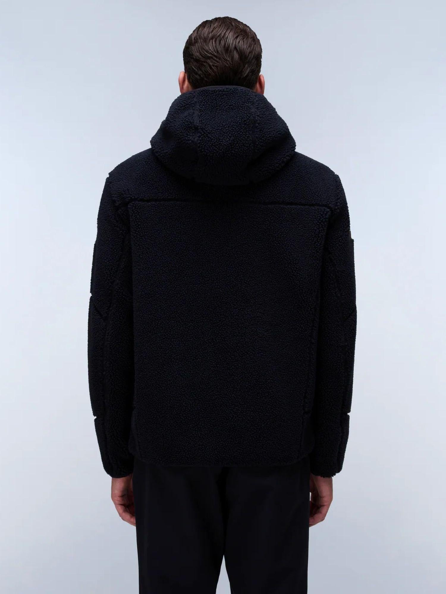 Napapijri Felpa in Pile con Cappuccio e Zip Yupik Uomo Nero NP0A4GNS 041 NAPAPIJRI 