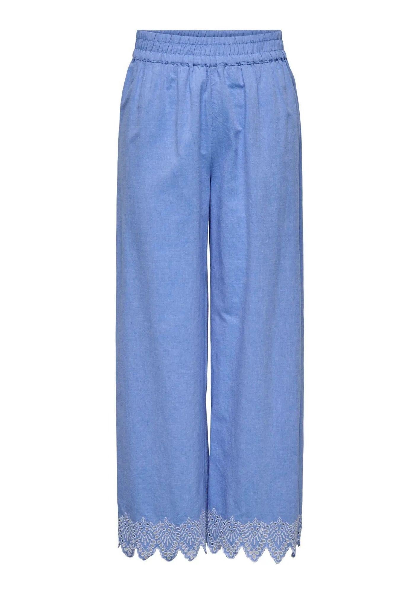 Only Pantalone Donna Paula Blu 15343184 Blue Bonnet ONLY 