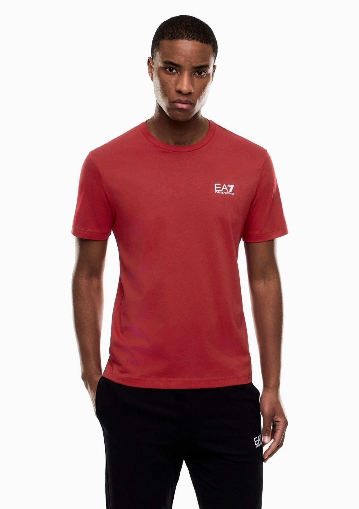 EA7 Emporio Armani T-Shirt Uomo Rossa 8NPT25 PJVPZ U5072 EA7 EMPORIO ARMANI 