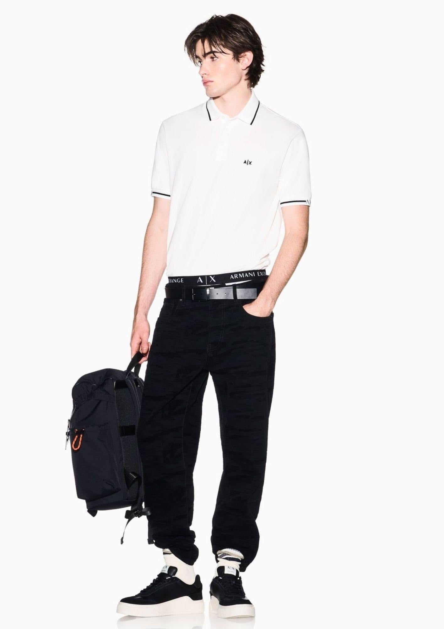 Armani Exchange Polo Uomo Bianca XM002356 AF13026 U0009 ARMANI EXCHANGE 