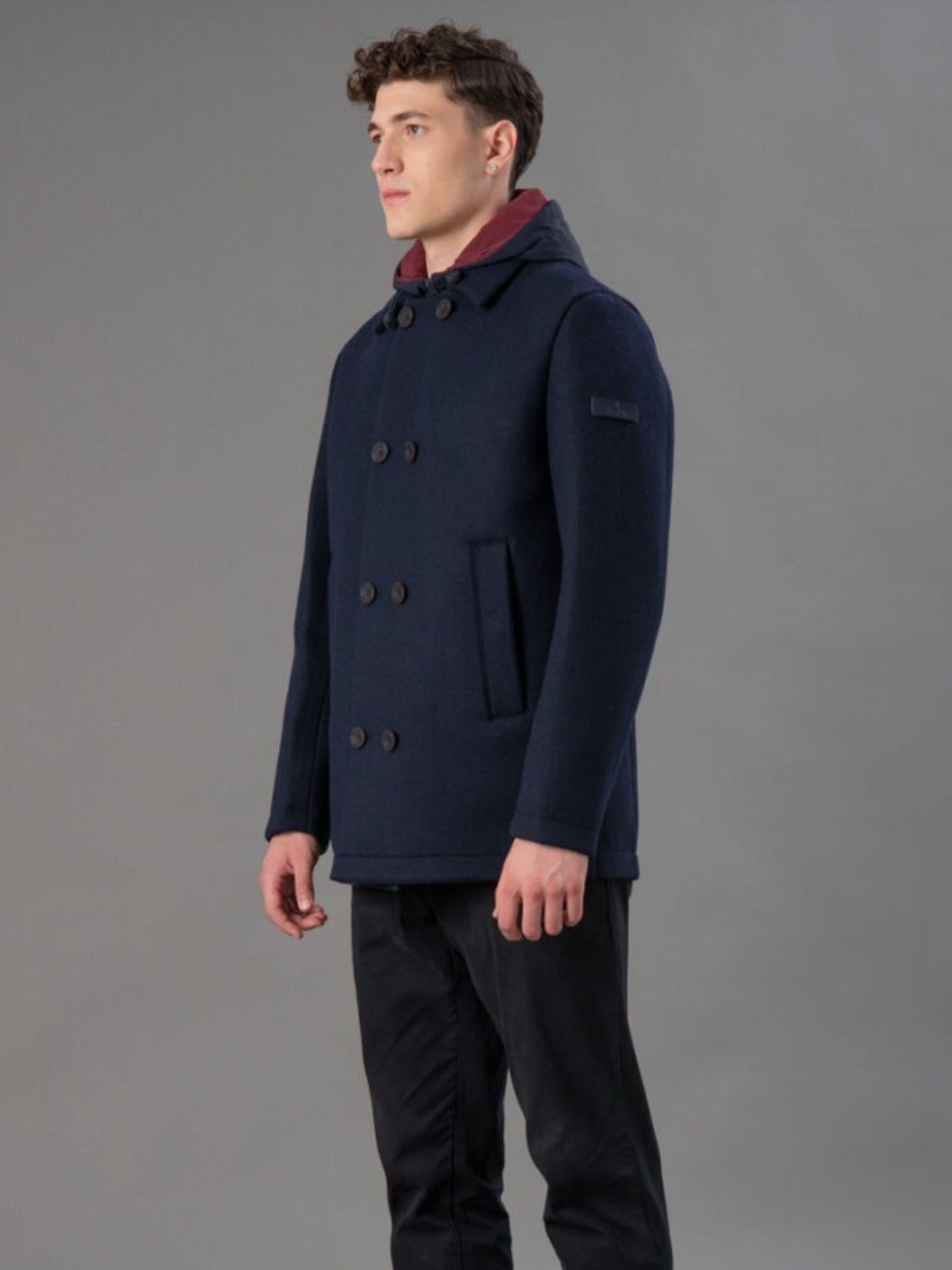 Rihunik Giubbino Uomo Quincey Cloth Blue Navy RIMA273J F0151 888 RIHUNIK 