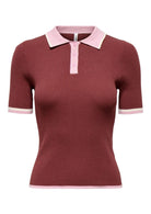 Only Polo Donna Meddi Rosso Mela 15363165 Spiced Apple Romance Rose ONLY 