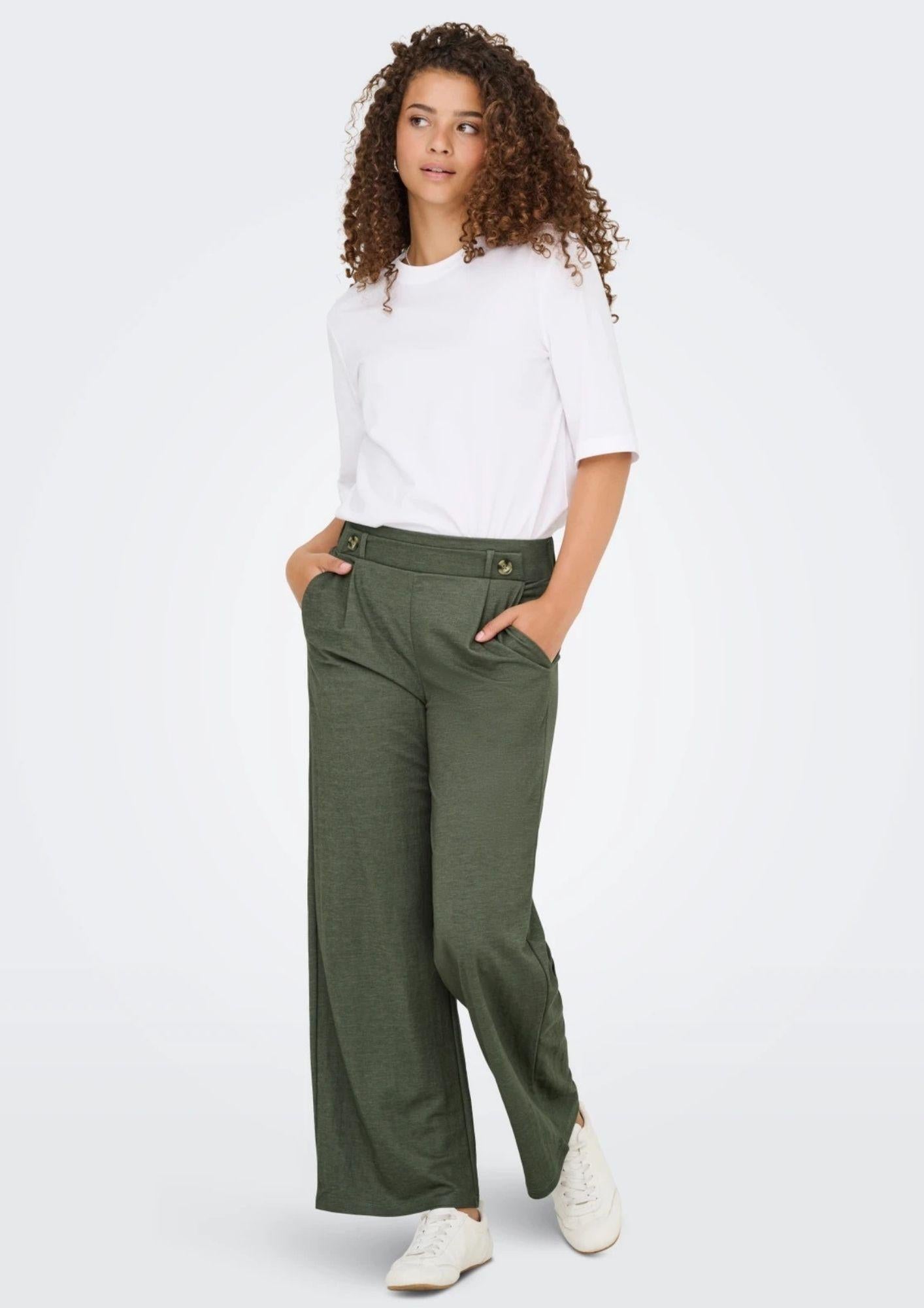 Jacqueline De Yong Pantalone Donna Birdie Verde 15320882 Kambaba JACQUELINE DE YONG 