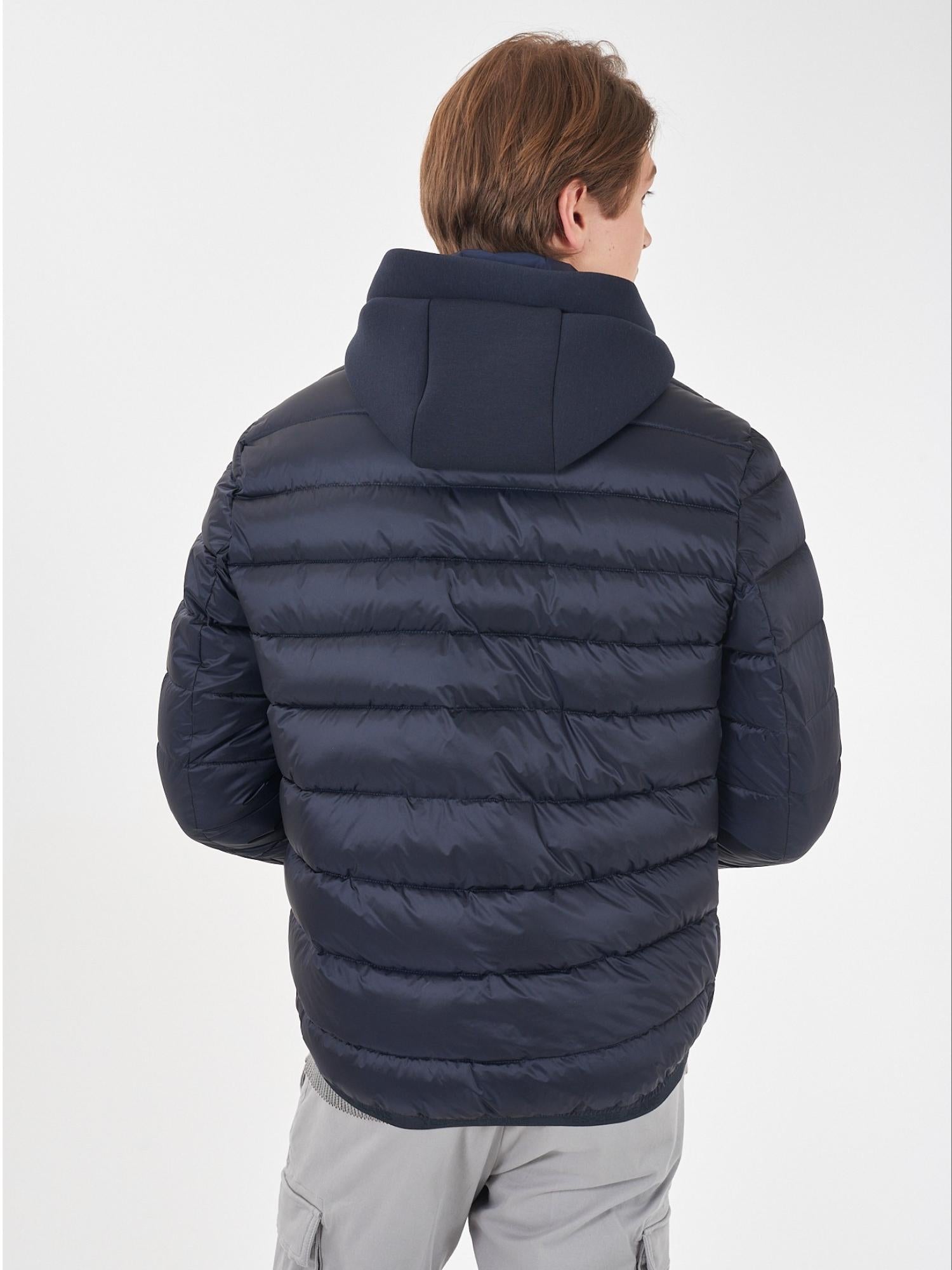 Yes Zee Giubbino Trapuntato Cappuccio staccabile Uomo Blu J838 QG00 0713 YES ZEE 