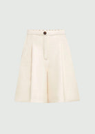 Emme Marella Bermuda Donna Emmlamine Bianco Lana 2615141021200 001 EMME MARELLA 