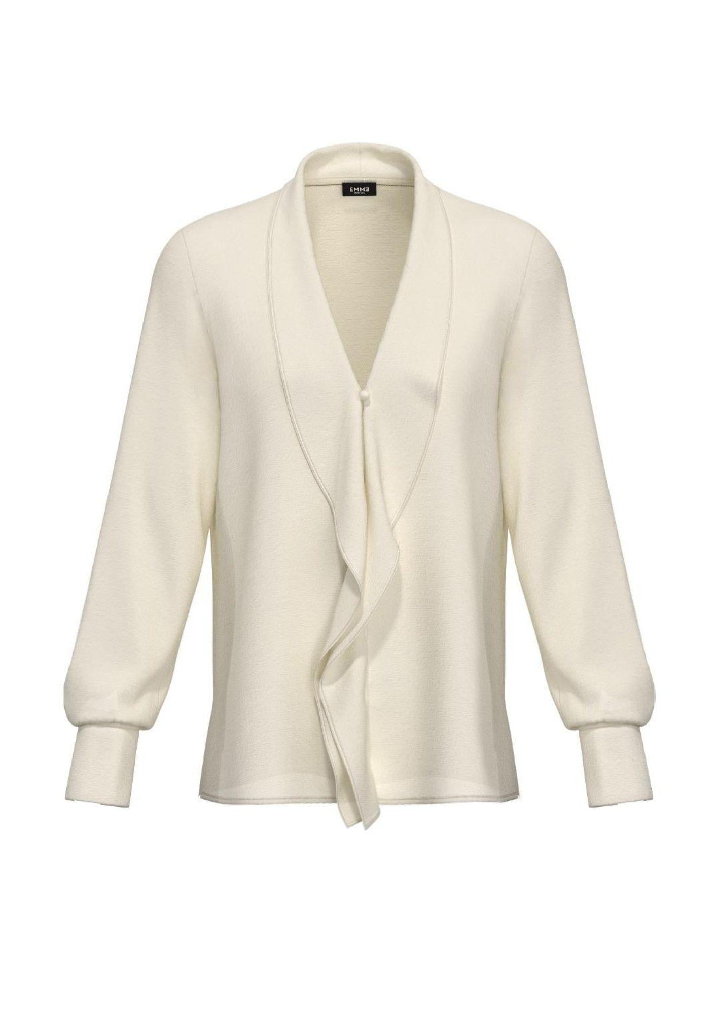 Emme Marella Camicia Donna Sanremo Bianco Lana 2525116121200 002 EMME MARELLA 