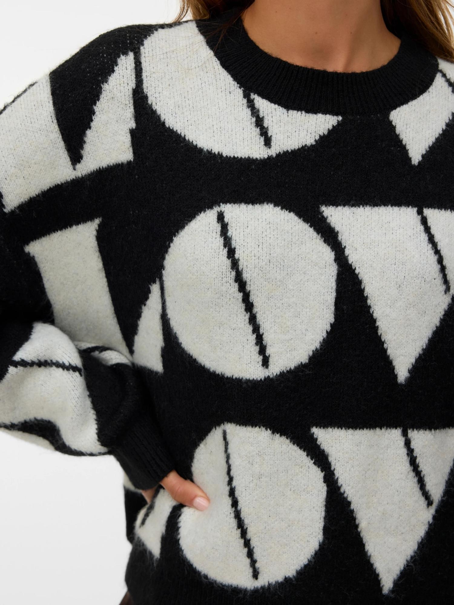 Vero Moda Maglione Donna Love Nero 10331432 Black W. BIRCH BIG LOVE VERO MODA 