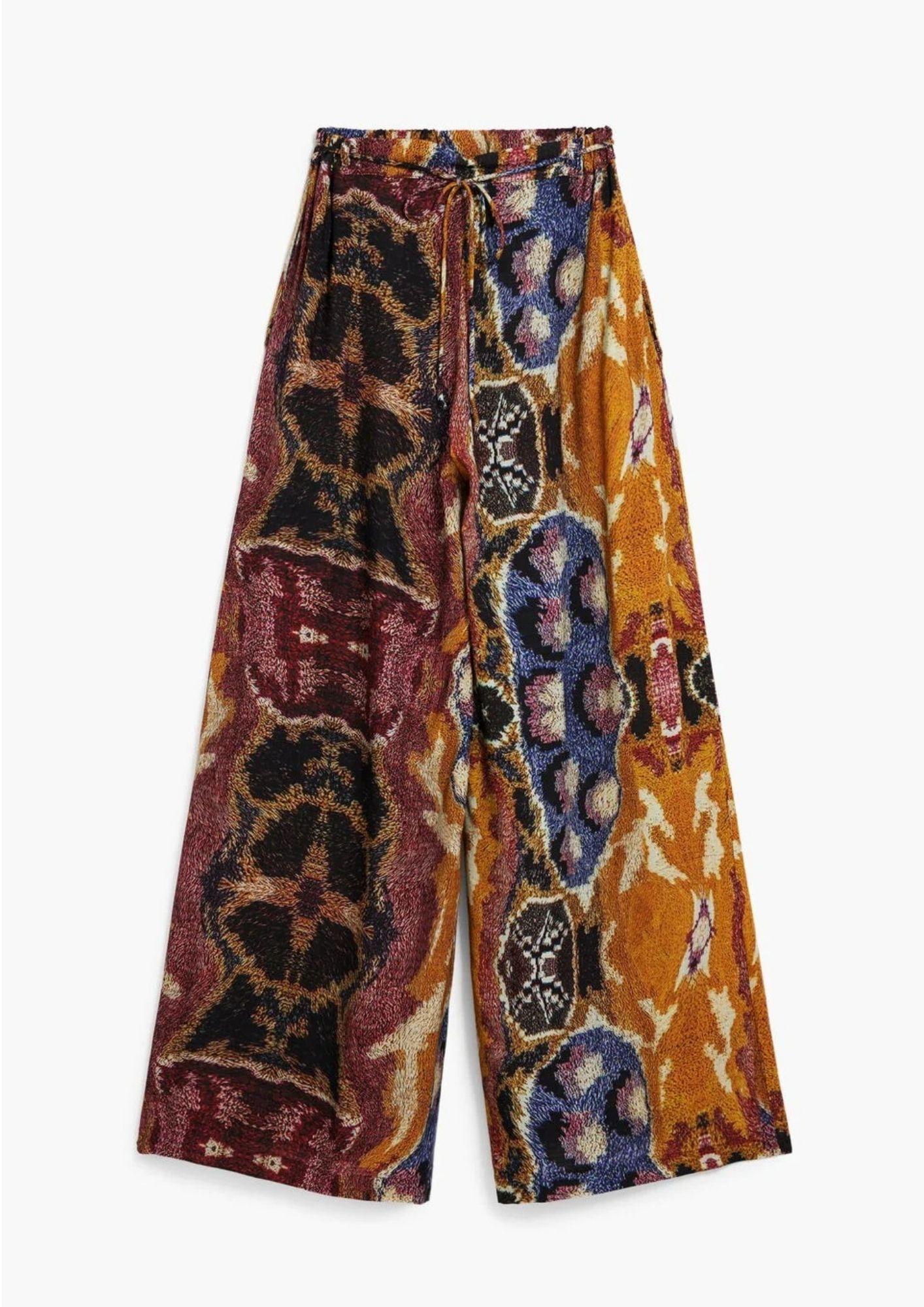 Desigual Pantalone Donna Pantbeattle Palazzolacoix Multicolore 26SWPW49 9019 DESIGUAL 
