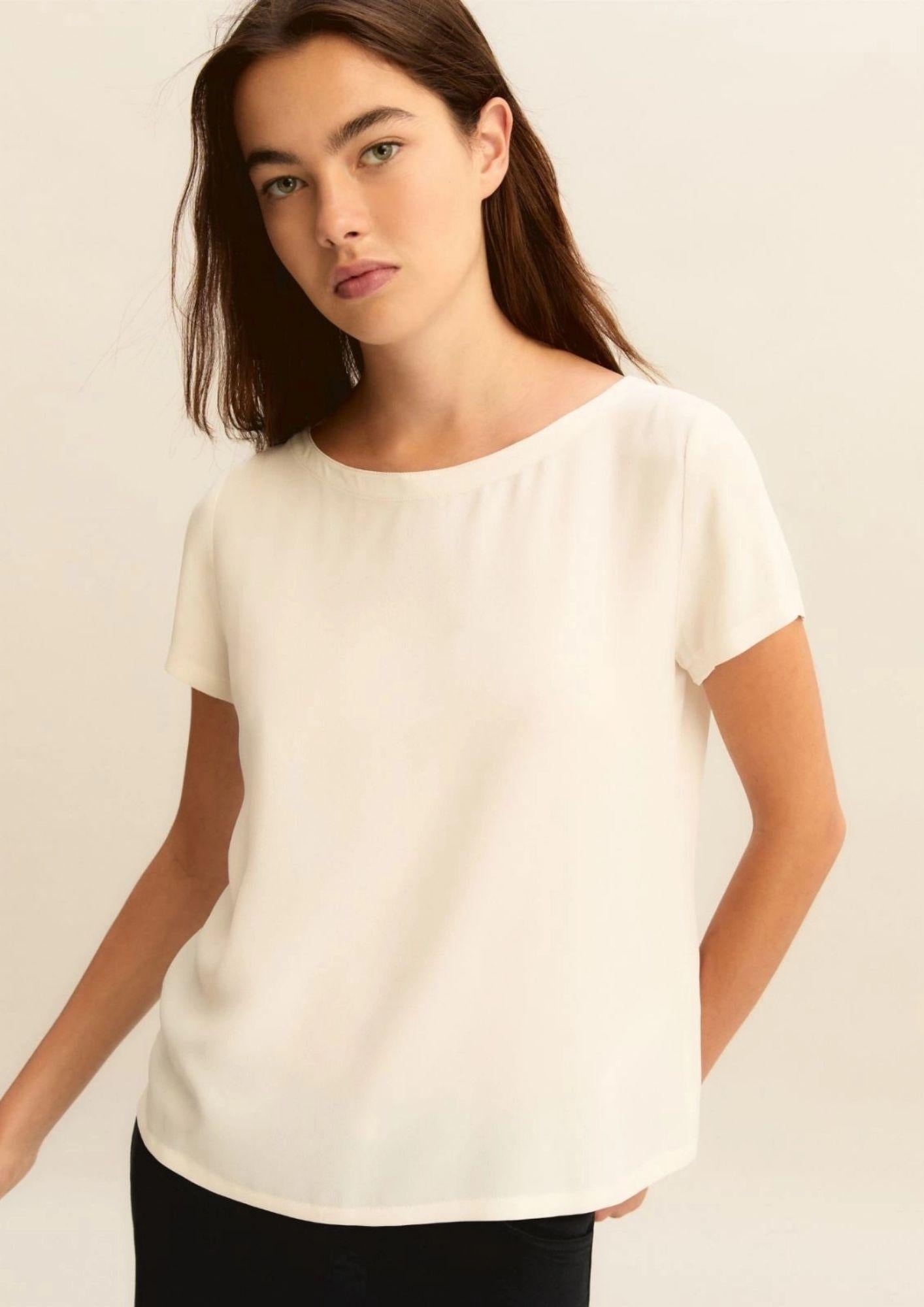 Emme Marella Camicia Donna Emmcartone Bianco Lana 2615111021200 001 EMME MARELLA 