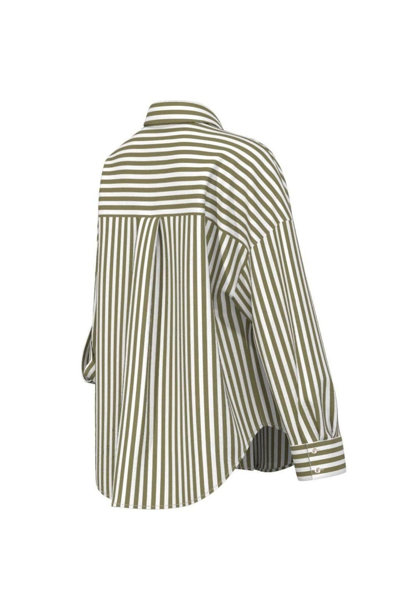 Emme Marella Camicia Emmuggioso Bianco Lana e Verde Militare 2615111012200 010 EMME MARELLA 