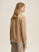 Emme Marella Camicia in raso martellato Fleres Donna Miele 2525116042200 003 EMME MARELLA 