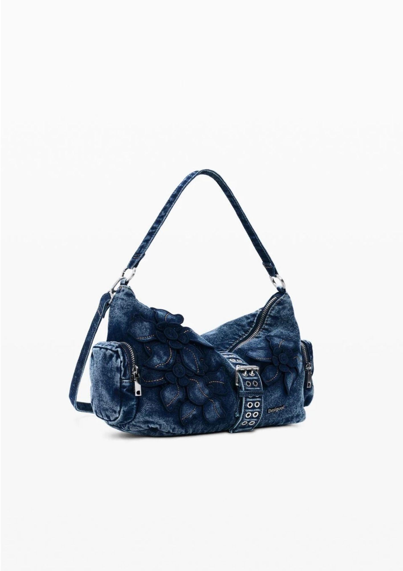 Desigual Borsa Donna Bag Curio Denim Banaba Misto Denim Chiaro Scuro 26SAXD21 5008 DESIGUAL 