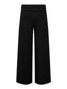 Jacqueline De Yong Pantaloni A Gamba Larga Donna Geggo Wide Leg Fit Nero 15208430 Black BLACK BUTTONS JACQUELINE DE YONG 