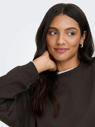 Only ONLBEST Felpa girocollo Donna Marrone Chocolate Torte 15338727 Chocolate Torte ONLY 