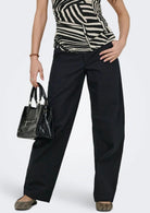 Jacqueline De Yong Pantalone Donna Nero 15367918 Black JACQUELINE DE YONG 