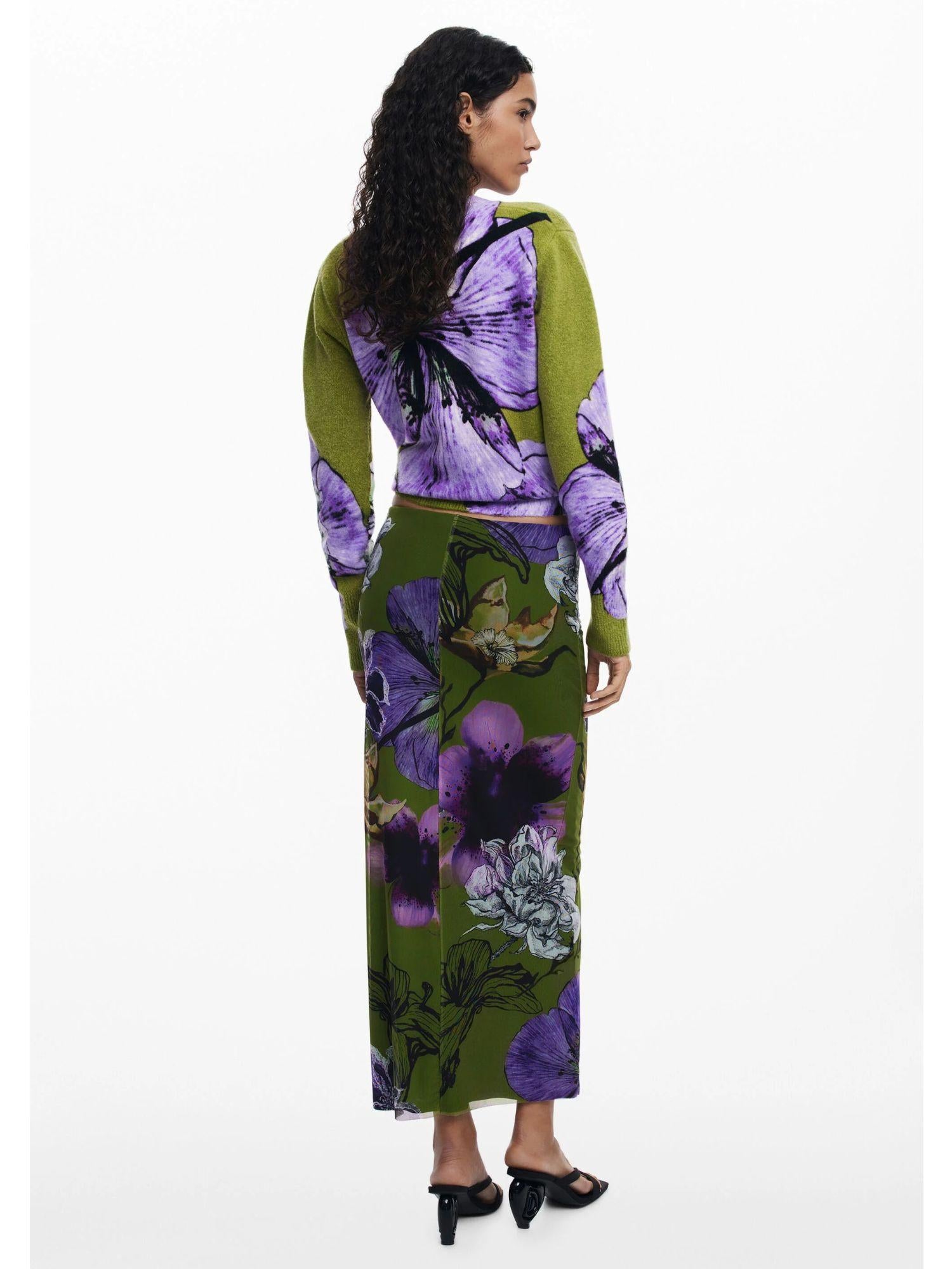 Desigual Gonna disegnata da Mr. Christian Lacroix Donna Verde 25WWFK03 4010 DESIGUAL 
