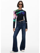 Desigual Jeans a zampa lavati Donna Blu 25WWDD09 5008 DESIGUAL 