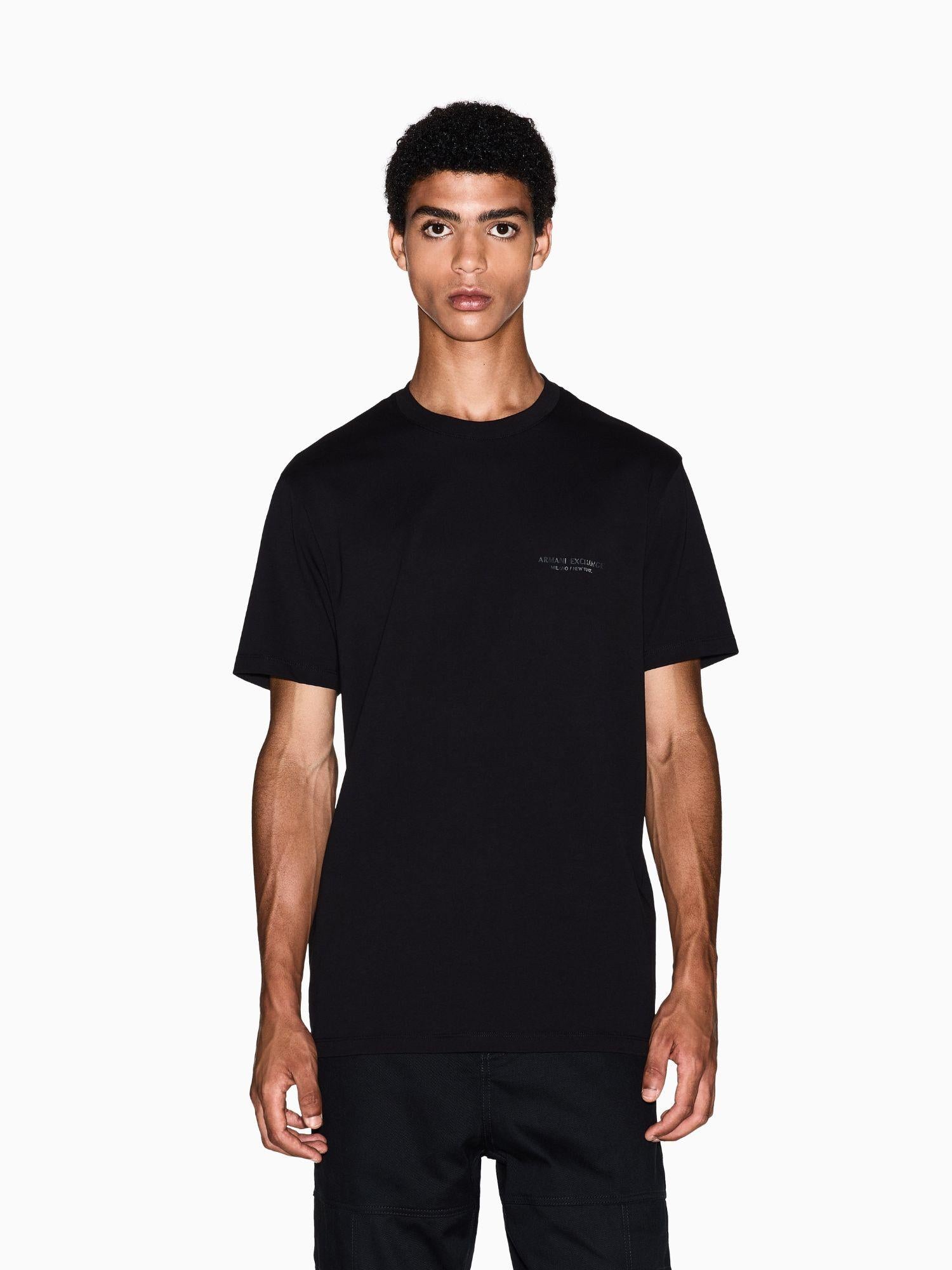 Armani Exchange T-shirt regular fit con logo Uomo Nero XM001281 AF10361 UC001 ARMANI EXCHANGE 